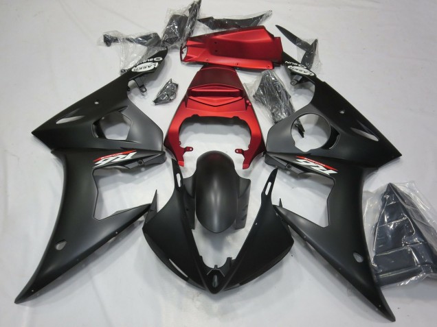 Carenados Moto Yamaha R6 2003-2004 - Rojo Negro Mate