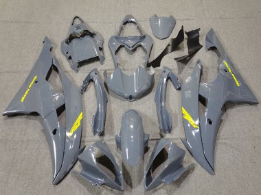 Carenados Moto Yamaha R6 2008-2016 - Nardo Gris Alta Visibilidad Amarillo Calcomanías