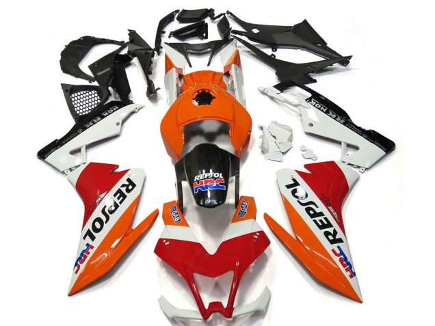 Carenados Moto Aprilia RS4 125 2012-2019 - Naranja Blanco Rojo Negro Brillante Repsol