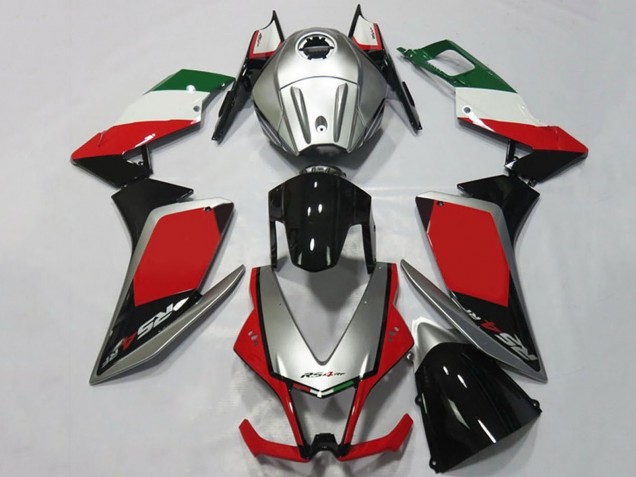 Carenados Moto Aprilia RS4 125 2012-2019 - Plata Rojo Negro Brillante