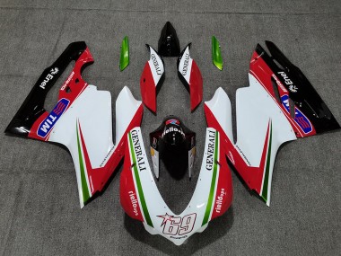Carenados Moto Ducati 959 1299 2015-2020 - Blanco Rojo Verde Negro Brillante Generali Tim 69