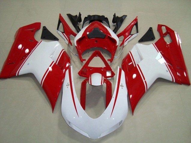 Carenados Moto Ducati 848 1098 1198 2007-2014 - Blanco Rojo