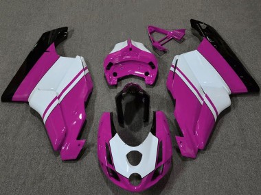 Carenados Moto Ducati 749 999 2003-2004 - Blanco Rosa Negro Brillante