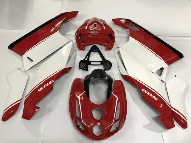 Carenados Moto Ducati 999 2003-2004 - Blanco Rojo Negro