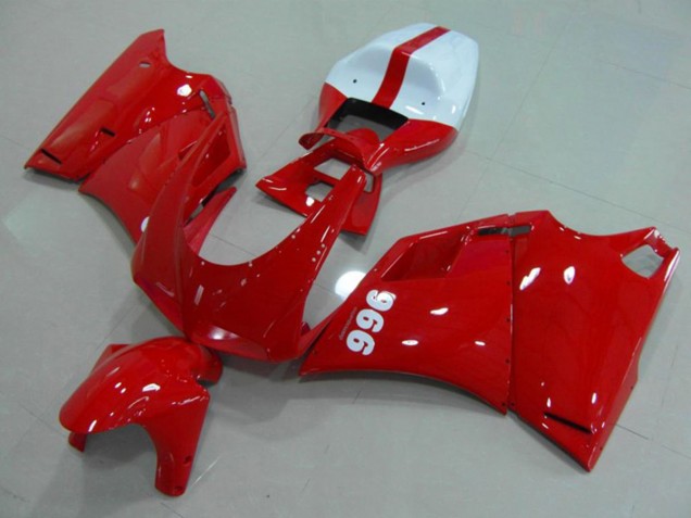 Carenados Moto Ducati 996 1993-2005 - Rojo Brillante Blanco