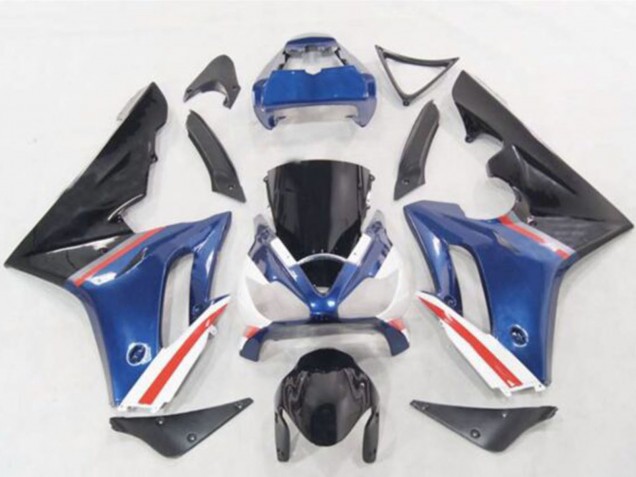 Carenados Moto Triumph Daytona 675 2006-2008 - Azul Blanco Rojo Negro Brillante