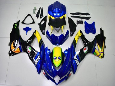 Carenados Moto Suzuki GSXR 600/750 2008-2010 - Azul Amarillo Tiburón