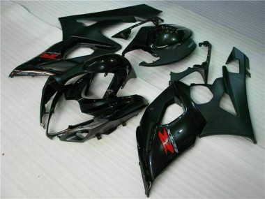 Carenado Moto Suzuki GSXR 1000 2005-2006 - Negro Brillante Negro Mate Rojo