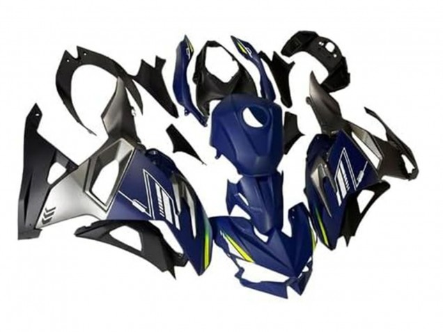 Carenados Moto Kawasaki Ninja 500 EX500R 2024-2026 - Azul Blanco Amarillo Plata Negro