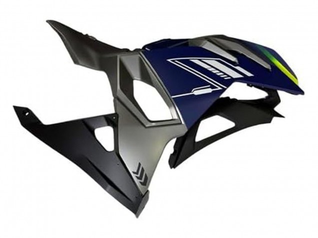 Carenados Moto Kawasaki Ninja 500 EX500R 2024-2026 - Azul Blanco Amarillo Plata Negro