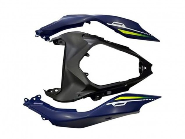 Carenados Moto Kawasaki Ninja 500 EX500R 2024-2026 - Azul Blanco Amarillo Plata Negro