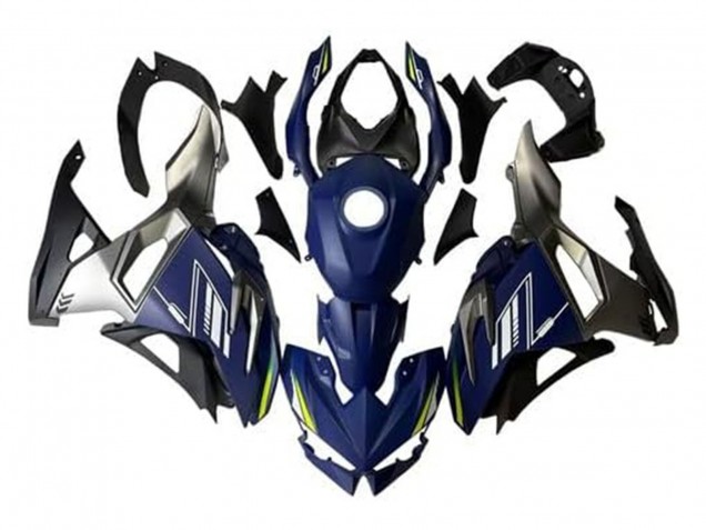 Carenados Moto Kawasaki Ninja 500 EX500R 2024-2026 - Azul Blanco Amarillo Plata Negro