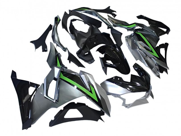 Carenados Moto Kawasaki Ninja 500 EX500R 2024-2026 - Gris Verde Negro
