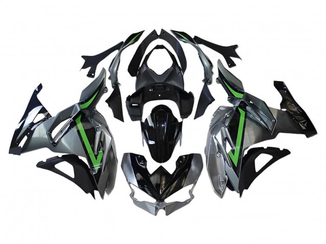 Carenados Moto Kawasaki Ninja 500 EX500R 2024-2026 - Gris Verde Negro