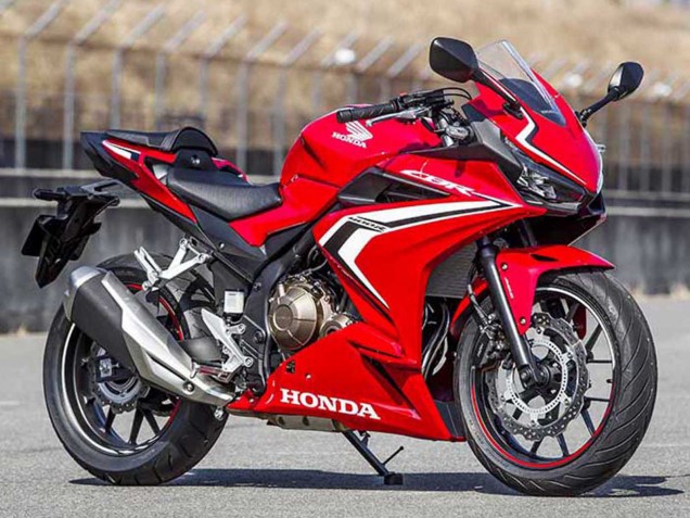 Carenados Moto Honda CBR400R 2022 - Rojo Blanco Negro Brillante Raya