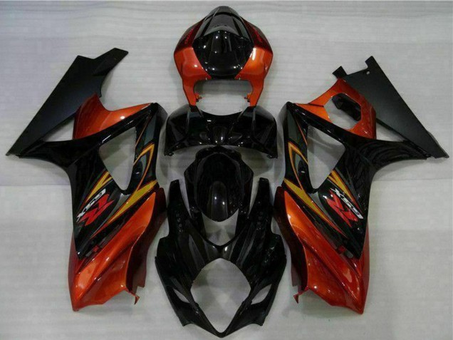Carenados Moto Suzuki GSXR 1000 2007-2008 - Negro Naranja