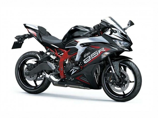 Carenados Moto Kawasaki ZX25R ZX-25R 2019-2025 - Plata Rojo Negro