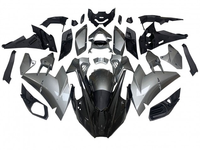 Carenados Moto Kawasaki Ninja H2 2015-2022 - Plata Negro FibraCarbono