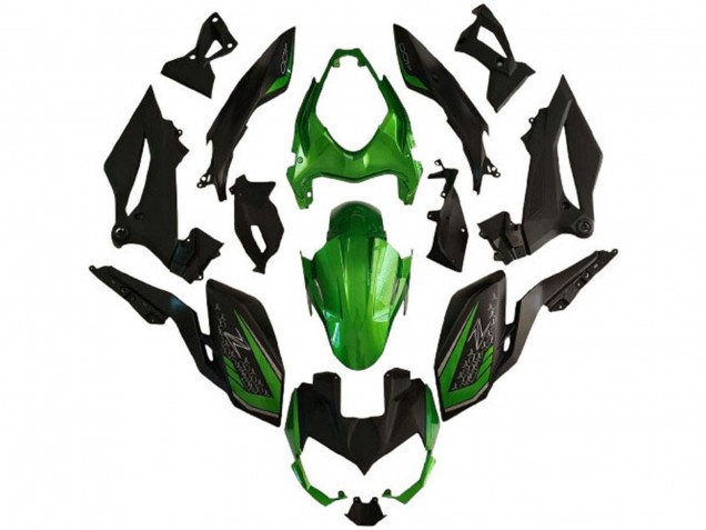 Carenados Moto Kawasaki Z400 2018-2024 - Verde Negro Mate
