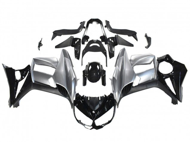 Carenados Moto Kawasaki Z1000SX 2010-2016 - Negro Brillante Plata