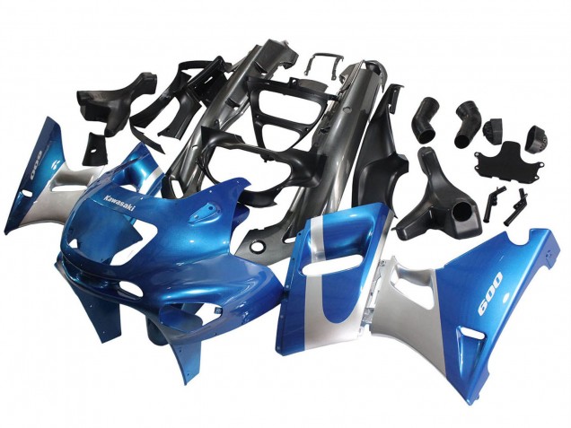 Carenados Moto Kawasaki ZZR400 1993-2007 - Azul Plata Negro