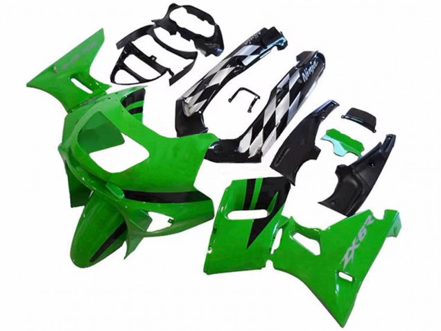 Carenados Moto Kawasaki ZZR600 1998-2003 - Verde Negro Brillante