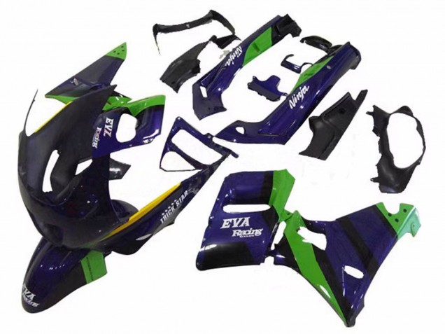 Carenados Moto Kawasaki ZZR600 1998-2003 - Verde Azul Oscuro Púrpura Trick Star EVA Racing
