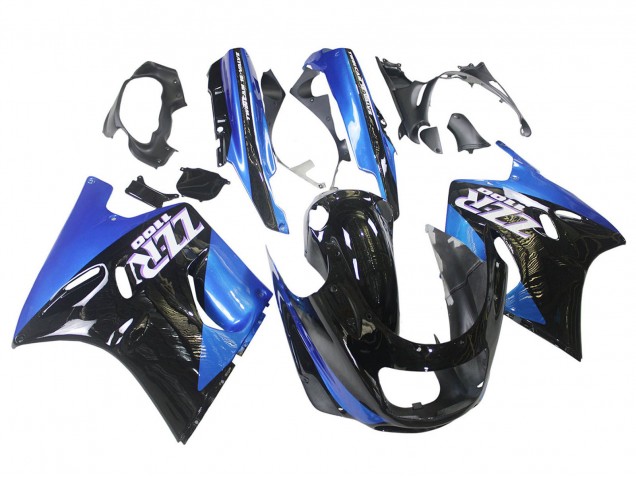 Carenados Moto Kawasaki ZZR1100 1990-1992 - Azul Negro Brillante