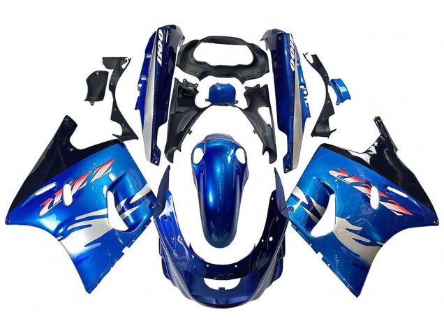 Carenados Moto Kawasaki ZZR1100 1993-2003 - Azul Plata Negro