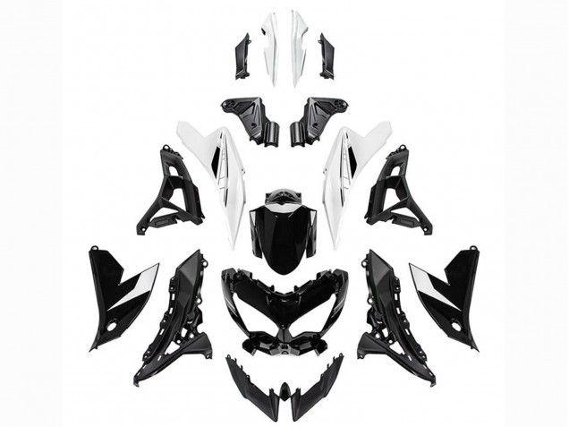 Carenados Moto Kawasaki Versys 650 2022-2025 - Negro Brillante Blanco