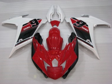 Carenados Moto Yamaha FZ6R 2009-2015 - Rojo Blanco Negro 6