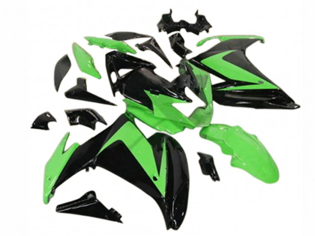 Carenados Moto Yamaha FZ6R 2009-2015 - Negro Brillante Verde