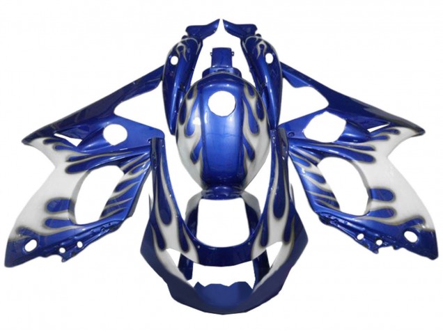 Carenados Moto Yamaha YZF600R Thundercat 1996-2007 - Azul Blanco Plata Llama