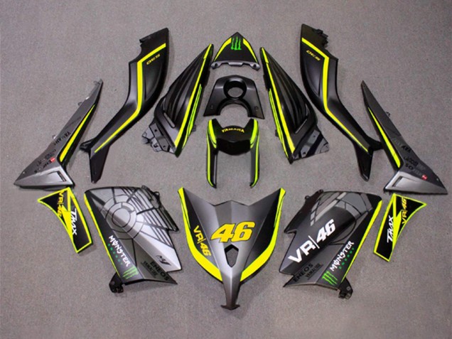 Carenados Moto Yamaha TMAX530 2012-2014 - Gris Mate Amarillo Monstruo 46