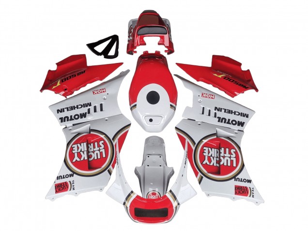 Carenados Moto Suzuki RG400 RG500 RG400/500 1984-1987 - Blanco Rojo Lucky Strike Motul Michelin