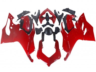 Carenado Moto Ducati Panigale V2 2020-2024 - Rojo Negro Mate