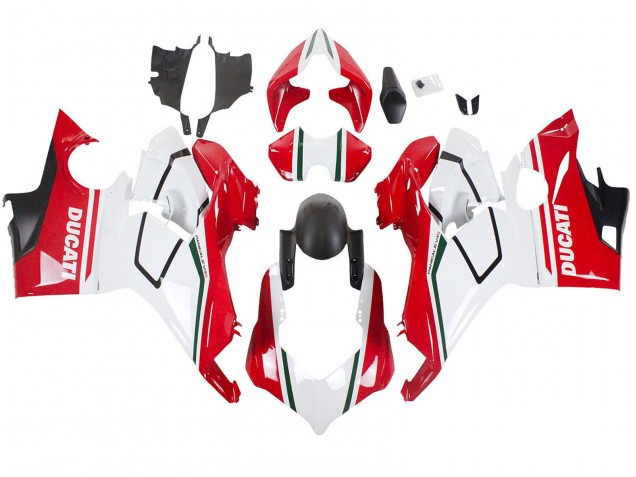 Carenados Moto Ducati Panigale V4 V4S 2018-2019 - Blanco Rojo Negro Mate