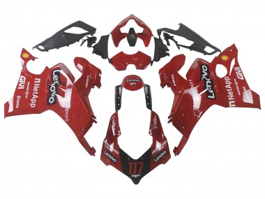 Carenado Moto Ducati Panigale V4 V4S 2020-2021 - Rojo Negro Brillante Lenovo 117
