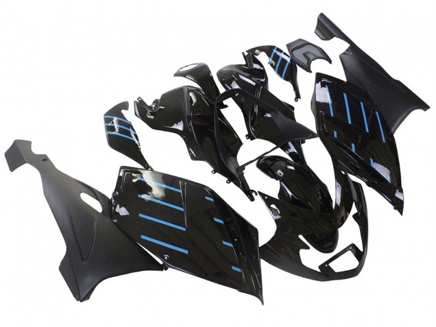 Carenados Moto BMW K1200S 2005-2010 - Negro Brillante Negro Mate Azul Línea