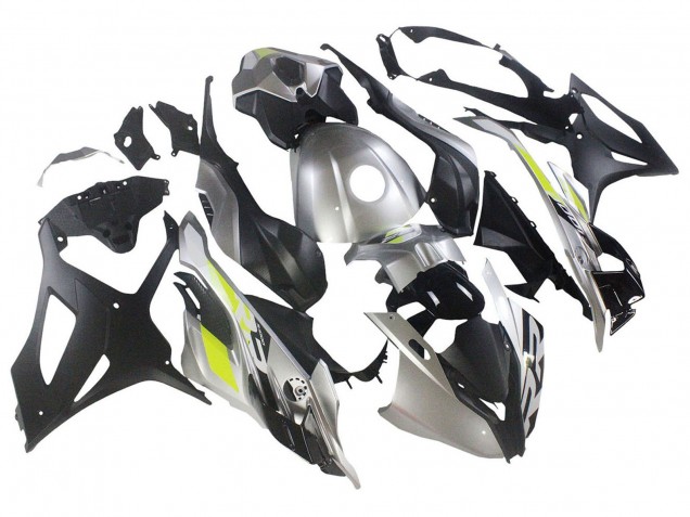 Carenados Moto BMW S1000RR 2023-2024 - Plata Negro Mate Verde Lima