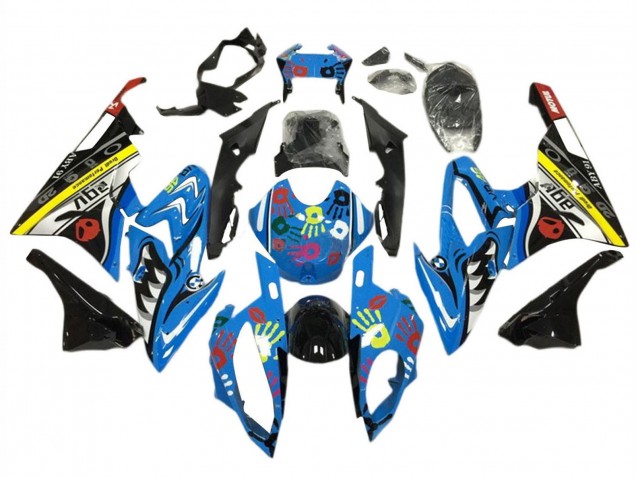 Kits Carenado Moto BMW S1000RR 2015-2016 - Amarillo Azul Negro Tiburón