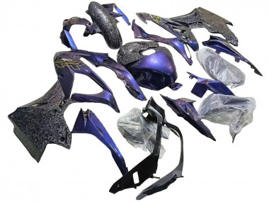 Carenados Moto BMW S1000RR 2015-2016 - Gradiente Púrpura Azul Falsificado FibraCarbono