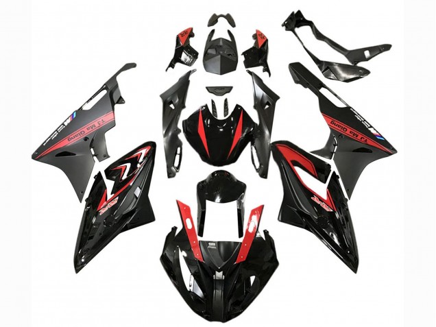 Carenados Moto BMW S1000RR 2015-2016 - Rojo Negro Brillante Negro Mate