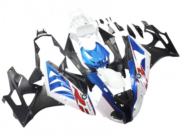 Carenados Moto BMW S1000RR 2009-2014 - Blanco Azul Negro Mate