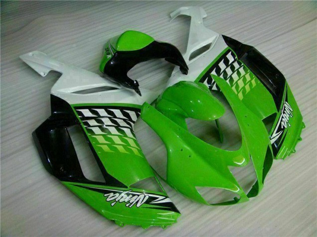 Carenados Moto Kawasaki ZX6R 2007-2008 - Verde Blanco Ninja