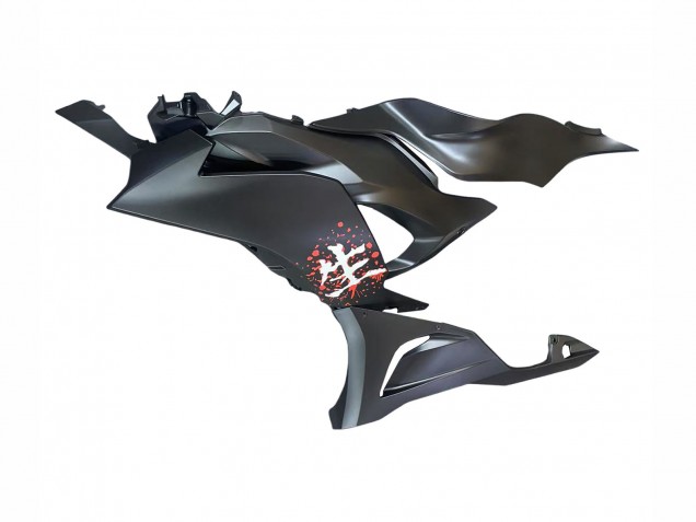 Carenados Moto Kawasaki ZX6R 2023-2025 - Negro Blanco Flower