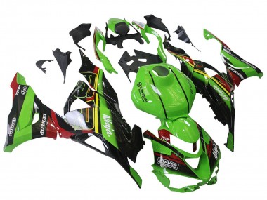 Carenados Moto Kawasaki ZX6R 2023-2025 - Verde Negro Rojo Amarillo Dunlop