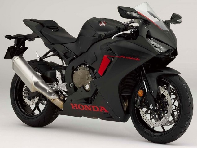 Carenados Moto Honda CBR1000RR 2017-2023 - Negro Mate Rojo Logo