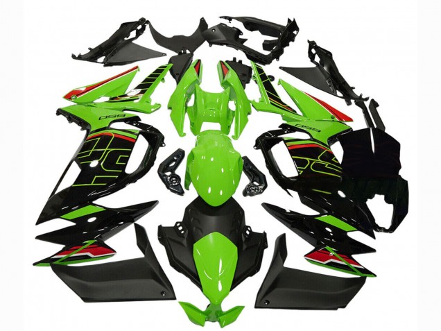 Carenados Moto Kawasaki Ninja 650 EX650 2020-2024 - Verde Rojo Negro