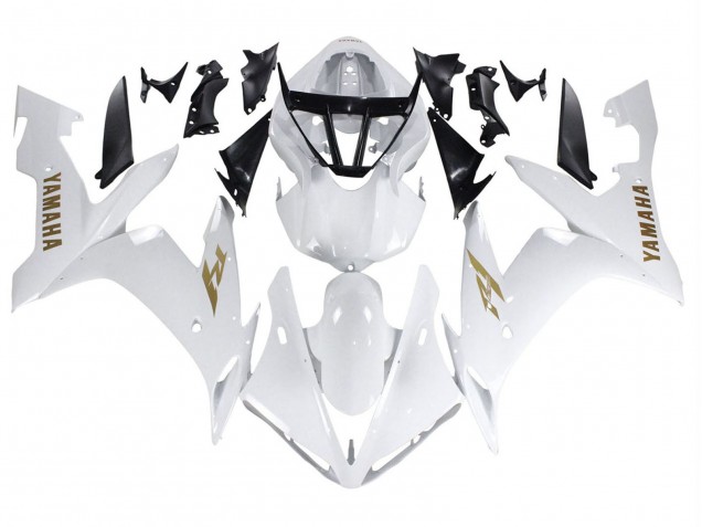 Carenados Moto Yamaha YZF 1000 R1 2004-2006 - Blanco Oro Calcomanías